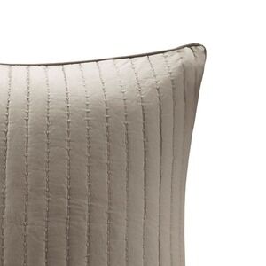 NWT NK+IVY Camila Cotton‎ Quilted Euro Sham 100% Cotton Color Taupe Size 26"x26"